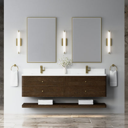 James Martin - Allamari 72" Double Vanity, Sable w/ Single Hole 3 CM White Zeus Silestone Top - D640-V72-SBL-3WZ view 6