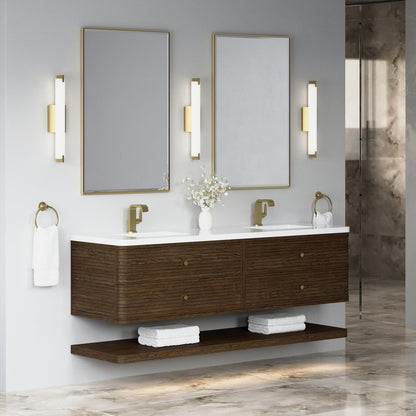 James Martin - Allamari 72" Double Vanity, Sable w/ Single Hole 3 CM White Zeus Silestone Top - D640-V72-SBL-3WZ view 7