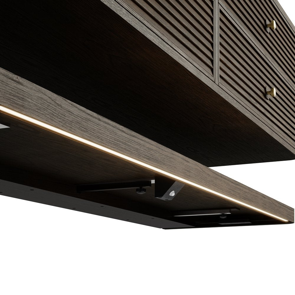 James Martin - Allamari 72" Double Vanity, Sable w/ Single Hole 3 CM White Zeus Silestone Top - D640-V72-SBL-3WZ view 18