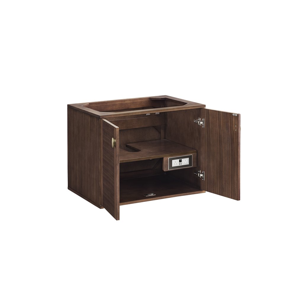 James Martin - Amberly 30" Single Vanity, Mid-Century Walnut w/ 3 CM Carrara Marble Top - 670-V30-WLT-3CAR view 13