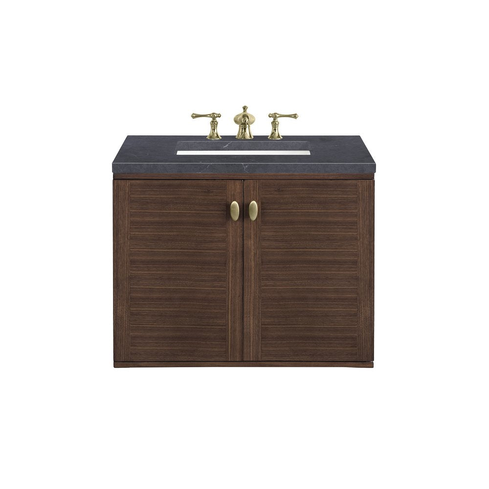 James Martin - Amberly 30" Single Vanity, Mid-Century Walnut w/ 3 CM Charcoal Soapstone Top - 670-V30-WLT-3CSP view 2