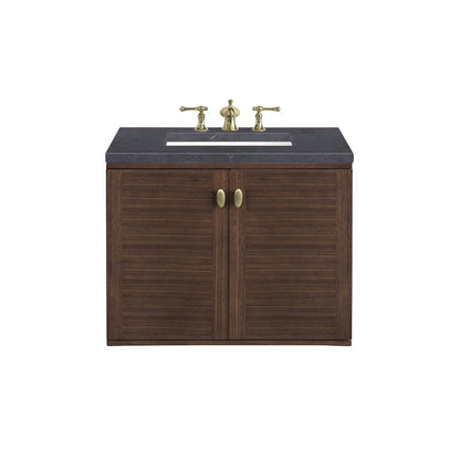 James Martin - Amberly 30" Single Vanity, Mid-Century Walnut w/ 3 CM Charcoal Soapstone Top - 670-V30-WLT-3CSP view 2