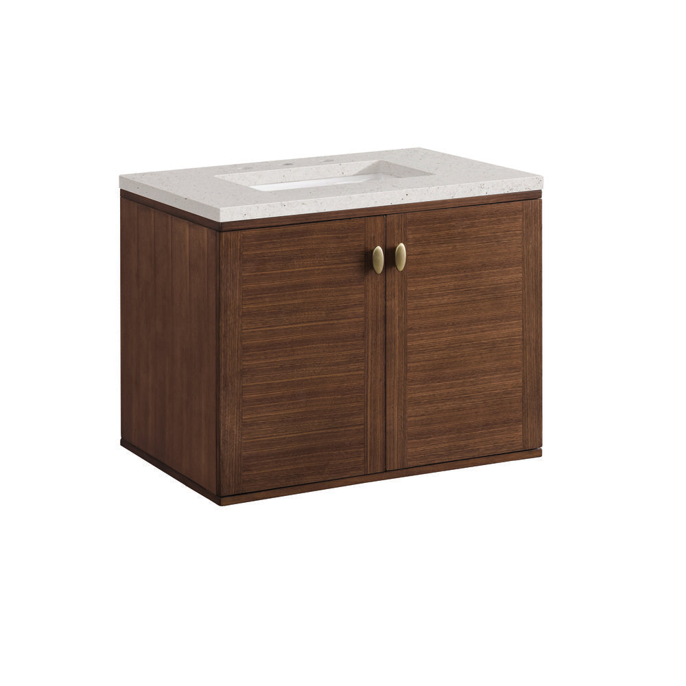 James Martin - Amberly 30" Single Vanity, Mid-Century Walnut w/ 3 CM Lime Delight Top - 670-V30-WLT-3LDL view 17