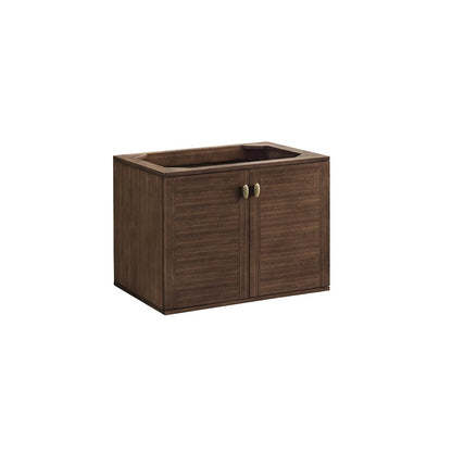 James Martin - Amberly 30" Single Vanity, Mid-Century Walnut, w/ 3 CM Phantome Eclos Top - 670-V30-WLT-3PHT view 4