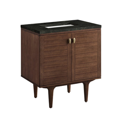 James Martin - Amberly 30" Single Vanity, Mid-Century Walnut, w/ 3 CM Phantome Eclos Top - 670-V30-WLT-3PHT view 16