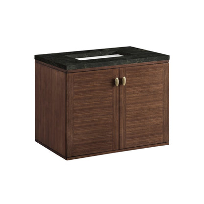 James Martin - Amberly 30" Single Vanity, Mid-Century Walnut, w/ 3 CM Phantome Eclos Top - 670-V30-WLT-3PHT view 17