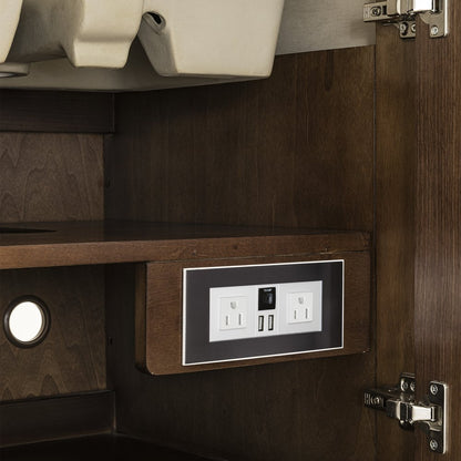 James Martin - Amberly 30" Single Vanity, Mid-Century Walnut, w/ 3 CM Phantome Eclos Top - 670-V30-WLT-3PHT view 18