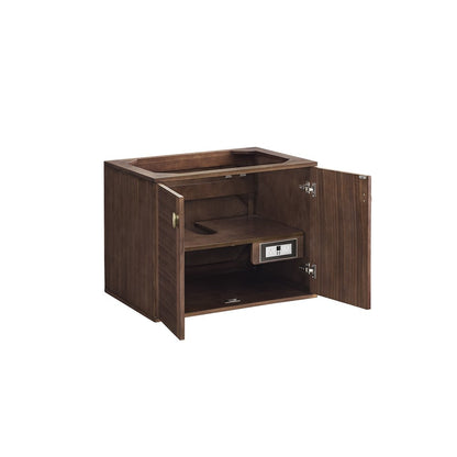 James Martin - Amberly 30" Single Vanity, Mid-Century Walnut, w/ 3 CM Siberian Silestone Top - 670-V30-WLT-3SFR view 13