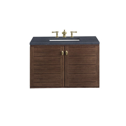 James Martin - Amberly 36" Single Vanity, Mid-Century Walnut w/ 3 CM Charcoal Soapstone Top - 670-V36-WLT-3CSP view 2