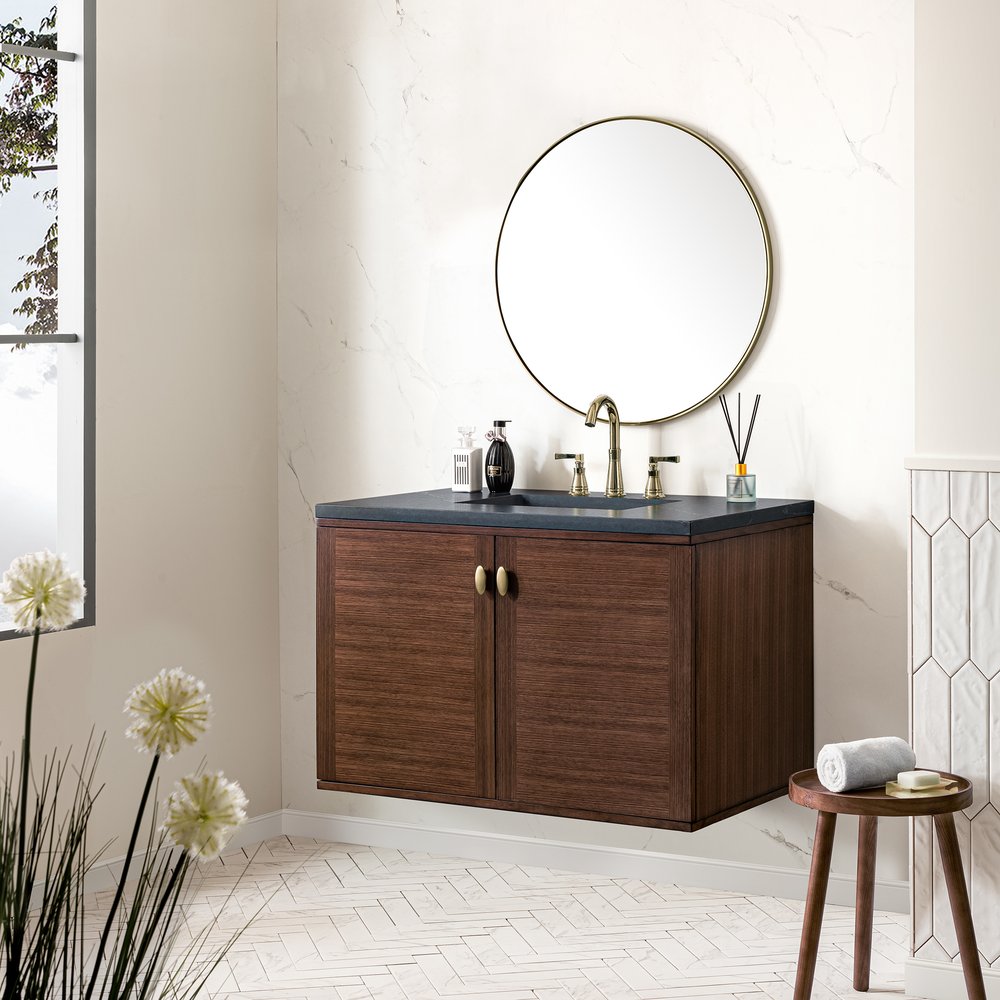 James Martin - Amberly 36" Single Vanity, Mid-Century Walnut w/ 3 CM Charcoal Soapstone Top - 670-V36-WLT-3CSP view 8