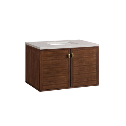 James Martin - Amberly 36" Single Vanity, Mid-Century Walnut w/ 3 CM Lime Delight Top - 670-V36-WLT-3LDL view 18