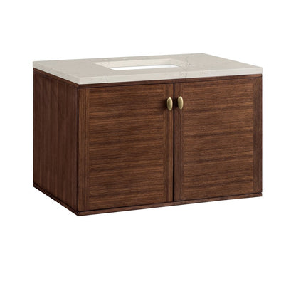 James Martin - Amberly 36" Single Vanity, Mid-Century Walnut, w/ 3 CM Siberian Silestone Top - 670-V36-WLT-3SFR view 18