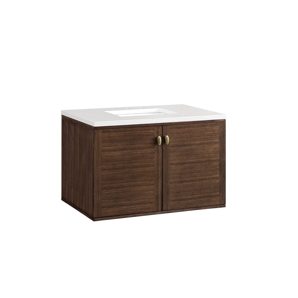 James Martin - Amberly 36" Single Vanity, Mid-Century Walnut w/ 3 CM White Zeus Top - 670-V36-WLT-3WZ view 25