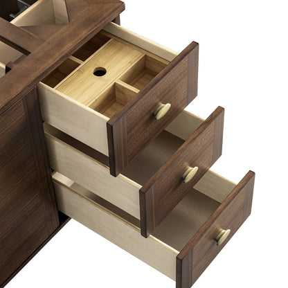 James Martin - Amberly 48" Single Vanity, Mid-Century Walnut w/ 3 CM Ethereal Noctis Top w/FreePower Wireless Charger - 670-V48-WLT-FENC view 23