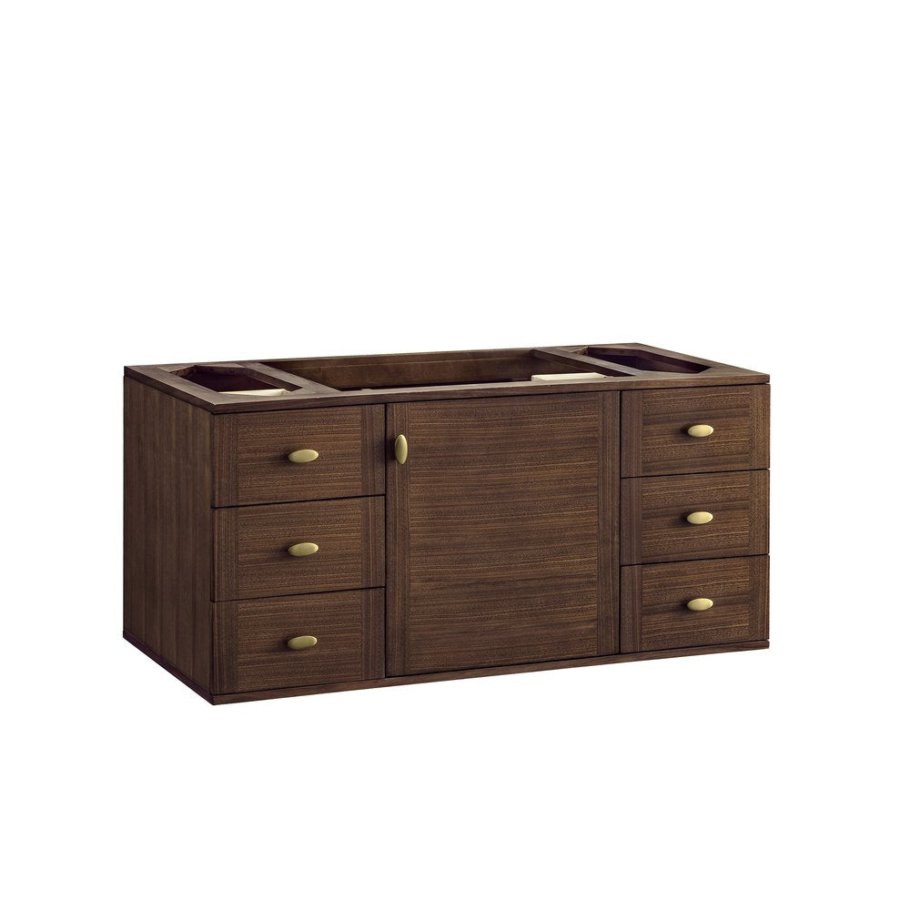 James Martin - Amberly 48" Single Vanity, Mid-Century Walnut, w/ 3 CM Siberian Silestone Top - 670-V48-WLT-3SFR view 4
