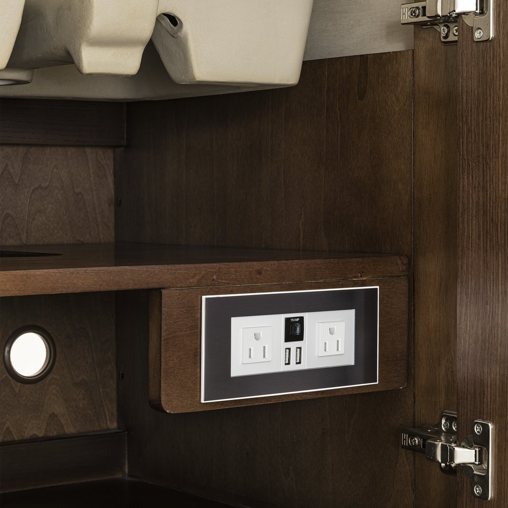 James Martin - Amberly 48" Single Vanity, Mid-Century Walnut, w/ 3 CM Tajnar Eclos Top - 670-V48-WLT-3TJR view 21