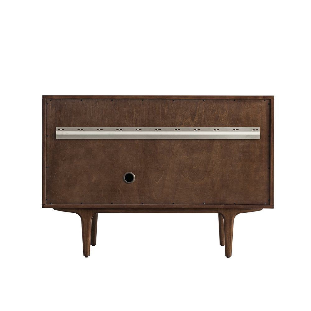James Martin - Amberly 48" Single Vanity, Mid-Century Walnut w/ 3 CM Victorian Silver Top - 670-V48-WLT-3VSL view 14
