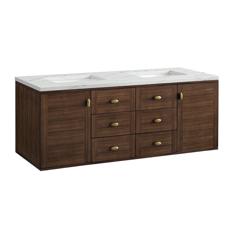 James Martin - Amberly 60" Double Vanity, Mid-Century Walnut w/ 3 CM Ethereal Noctis Top - 670-V60D-WLT-3ENC view 18