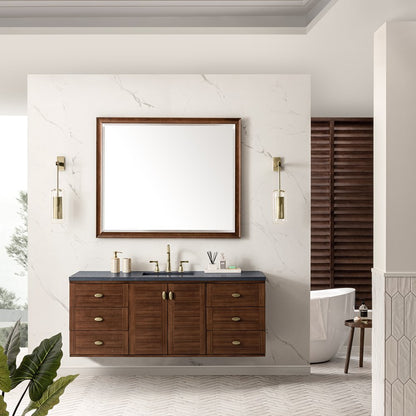 James Martin - Amberly 60" Single Vanity, Mid-Century Walnut w/ 3 CM Charcoal Soapstone Top - 670-V60S-WLT-3CSP view 8