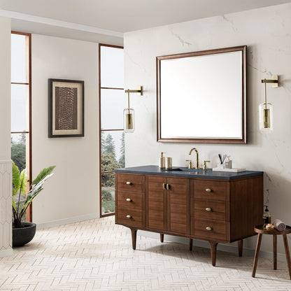 James Martin - Amberly 60" Single Vanity, Mid-Century Walnut w/ 3 CM Charcoal Soapstone Top - 670-V60S-WLT-3CSP view 9