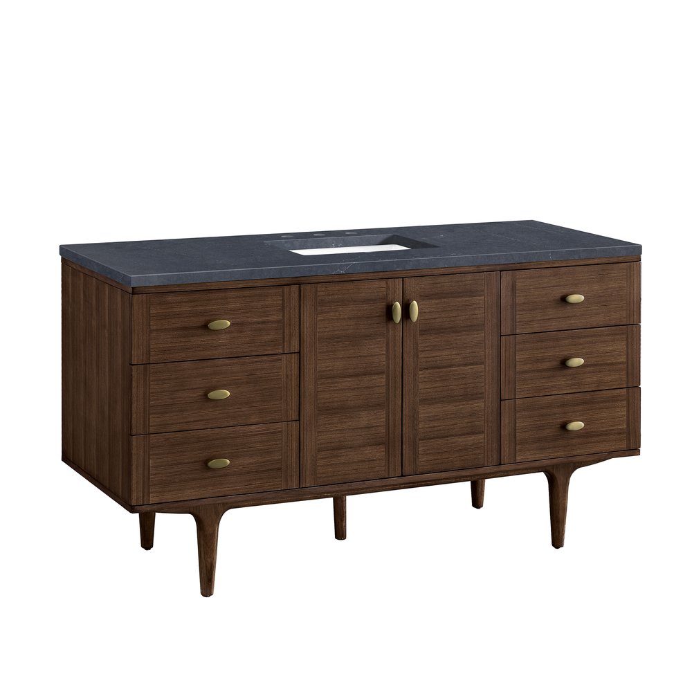 James Martin - Amberly 60" Single Vanity, Mid-Century Walnut w/ 3 CM Charcoal Soapstone Top - 670-V60S-WLT-3CSP view 21