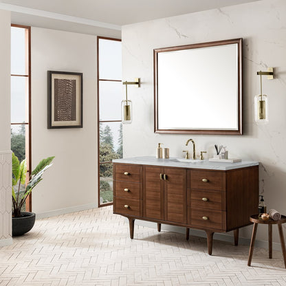 James Martin - Amberly 60" Single Vanity, Mid-Century Walnut w/ 3 CM Ethereal Noctis Top w/FreePower Wireless Charger - 670-V60S-WLT-FENC view 6