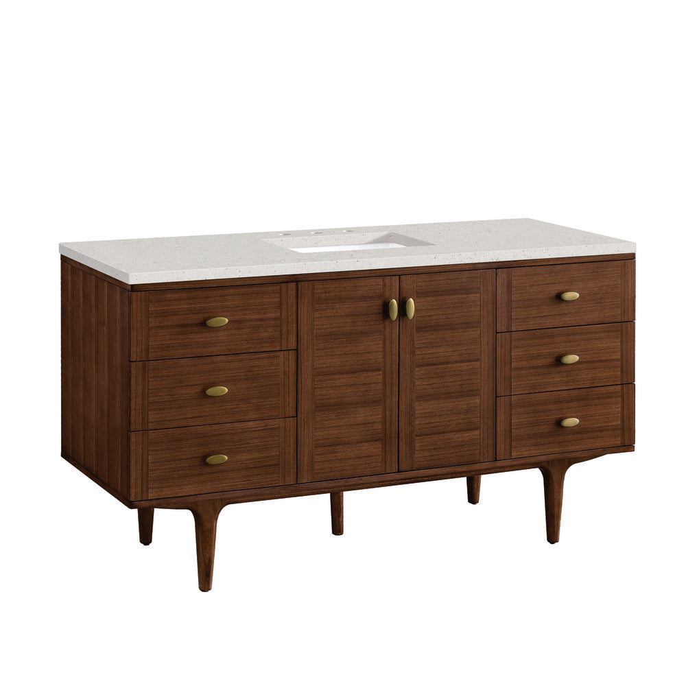 James Martin - Amberly 60" Single Vanity, Mid-Century Walnut w/ 3 CM Lime Delight Top - 670-V60S-WLT-3LDL view 16