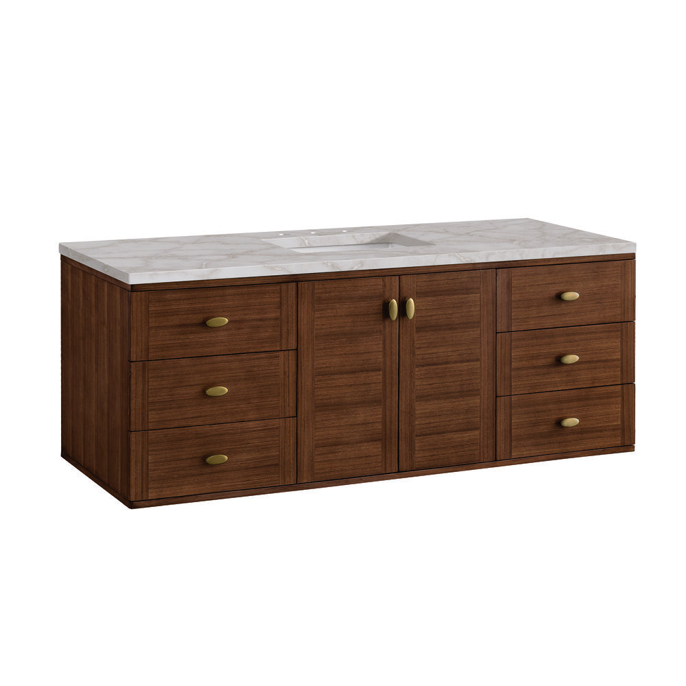 James Martin - Amberly 60" Single Vanity, Mid-Century Walnut w/ 3 CM Victorian Silver Top - 670-V60S-WLT-3VSL view 17