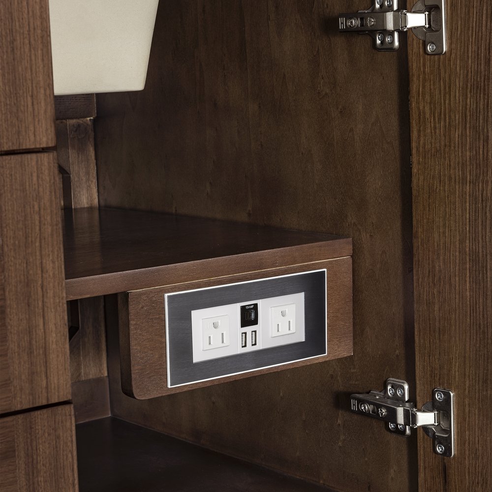 James Martin - Amberly 60" Single Vanity, Mid-Century Walnut w/ 3 CM Victorian Silver Top - 670-V60S-WLT-3VSL view 19
