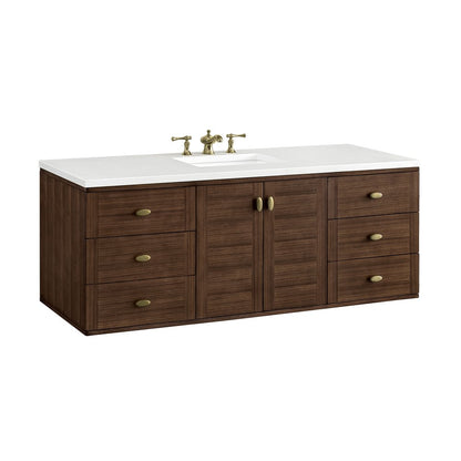 James Martin - Amberly 60" Single Vanity, Mid-Century Walnut w/ 3 CM White Zeus Top - 670-V60S-WLT-3WZ view 23