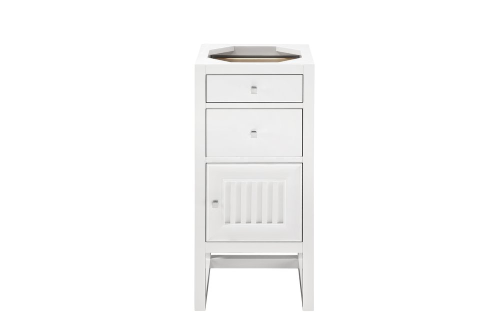 James Martin - Athens 15" Base Cabinet Only w/ Drawers and Right Door, Glossy White - E645-B15R-GW view 1