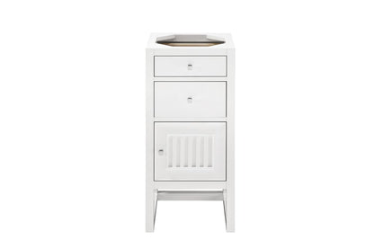 James Martin - Athens 15" Base Cabinet Only w/ Drawers and Right Door, Glossy White - E645-B15R-GW view 1