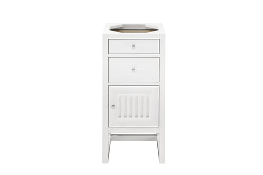 James Martin - Athens 15" Base Cabinet Only w/ Drawers and Right Door, Glossy White - E645-B15R-GW view 1