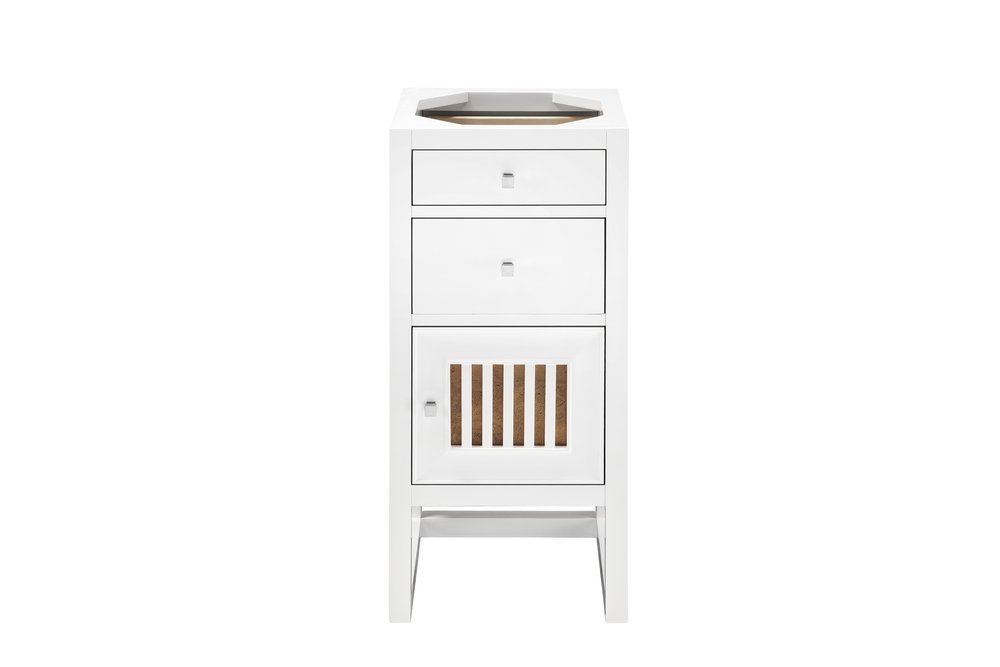 James Martin - Athens 15" Base Cabinet Only w/ Drawers and Right Door, Glossy White - E645-B15R-GW view 2