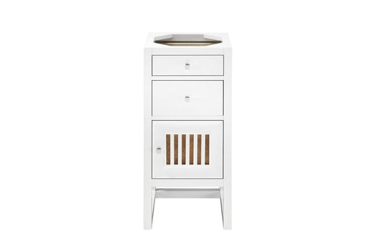 James Martin - Athens 15" Base Cabinet Only w/ Drawers and Right Door, Glossy White - E645-B15R-GW view 2
