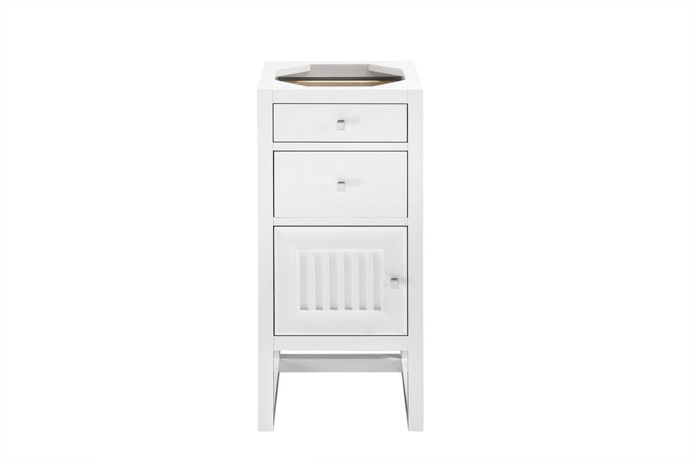 James Martin - Athens 15" Base Cabinet Only w/ Drawers & Left Door, Glossy White - E645-B15L-GW view 1