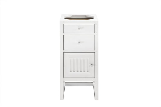 James Martin - Athens 15" Base Cabinet Only w/ Drawers & Left Door, Glossy White - E645-B15L-GW view 1