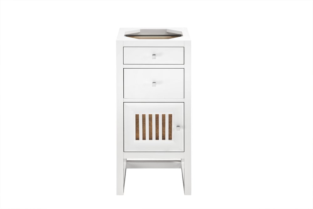 James Martin - Athens 15" Base Cabinet Only w/ Drawers & Left Door, Glossy White - E645-B15L-GW view 2