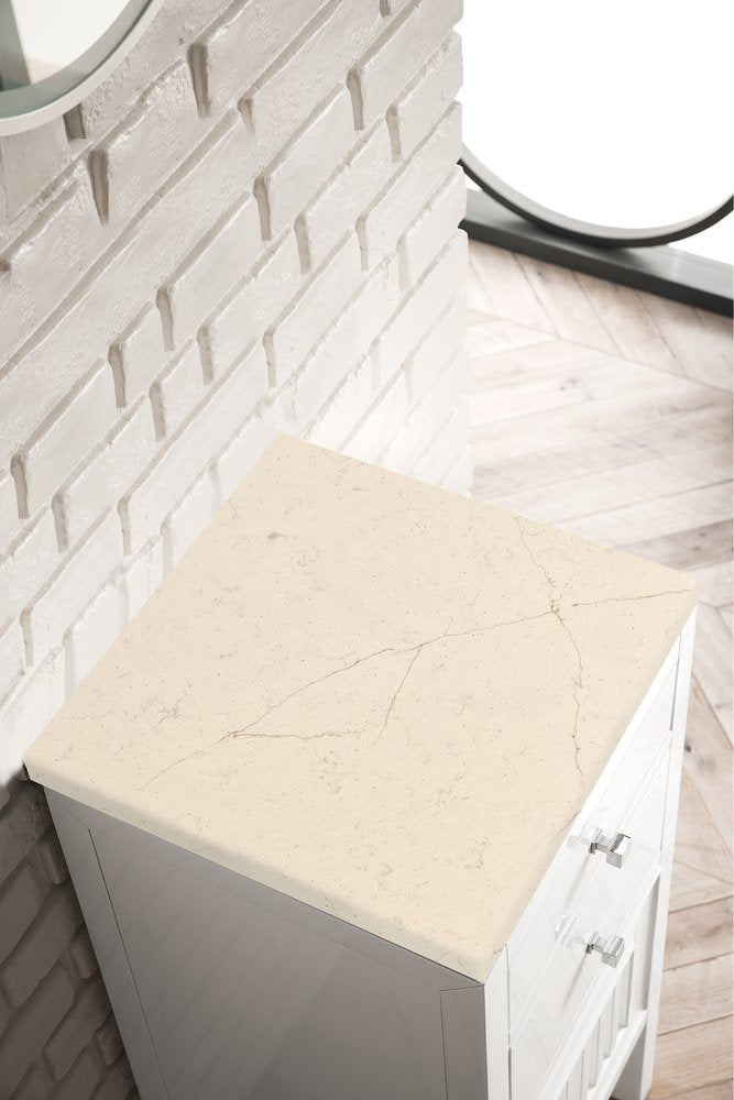 James Martin - Athens 15" Base Cabinet w/ Drawers and Right Door, Glossy White w/ 3 CM Eternal Marfil Top - E645-B15R-GW-3EMR view 2
