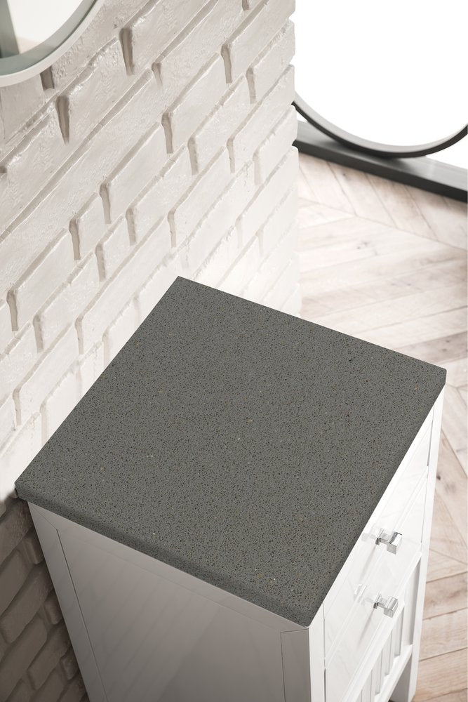 James Martin - Athens 15" Base Cabinet w/ Drawers and Right Door, Glossy White w/ 3 CM Grey Expo Silestone Top - E645-B15R-GW-3GEX view 2
