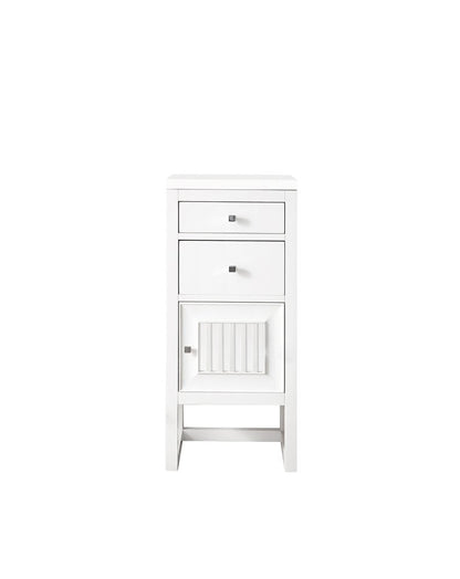 James Martin - Athens 15" Base Cabinet w/ Drawers and Right Door, Glossy White w/ 3 CM White Zeus Silestone Top - E645-B15R-GW-3WZ view 1