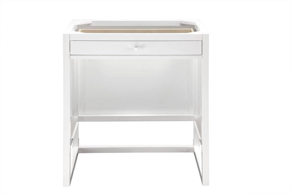 James Martin - Athens 30" Countertop Unit, Glossy White - E645-DU30-GW view 1