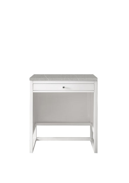 James Martin - Athens 30" Countertop Unit, Glossy White w/ 3 CM Eternal Serena Top - E645-DU30-GW-3ESR view 1