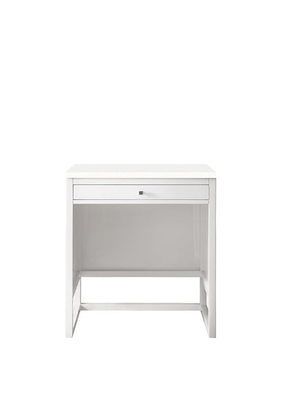 James Martin - Athens 30" Countertop Unit, Glossy White w/ 3 CM White Zeus Silestone Top - E645-DU30-GW-3WZ view 1