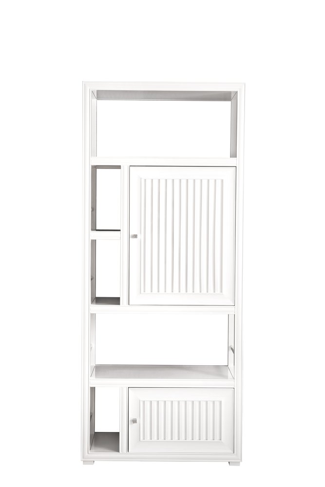 James Martin - Athens 30" Double-Sided Linen Cabinet, Glossy White - E645-BLC30-GW view 1