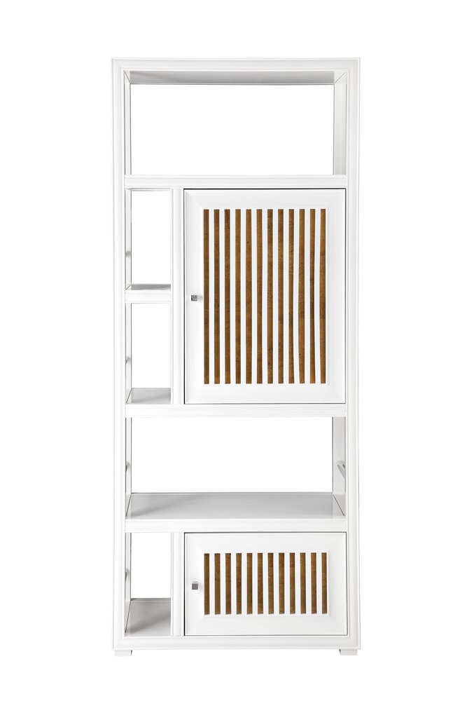 James Martin - Athens 30" Double-Sided Linen Cabinet, Glossy White - E645-BLC30-GW view 4
