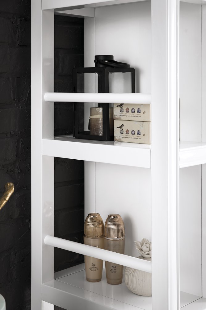 James Martin - Athens 30" Double-Sided Linen Cabinet, Glossy White - E645-BLC30-GW view 8