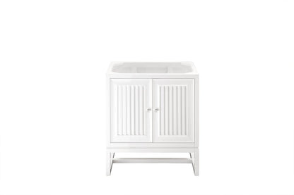 James Martin - Athens 30" Single Vanity Cabinet, Glossy White - E645-V30-GW view 1