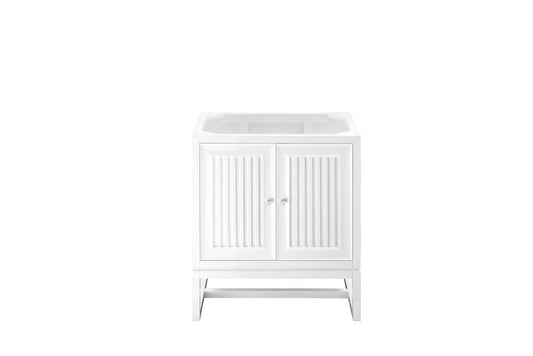 James Martin - Athens 30" Single Vanity Cabinet, Glossy White - E645-V30-GW view 1