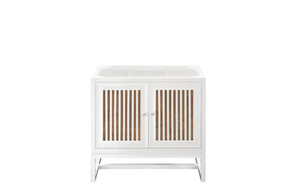 James Martin - Athens 36" Single Vanity Cabinet, Glossy White - E645-V36-GW view 2